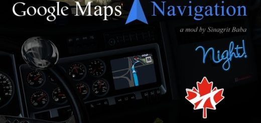 Google Maps Navigation Night Version for ProMods Canada E777C
